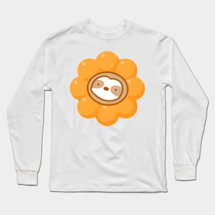 Cute Mochi Donut Sloth Long Sleeve T-Shirt